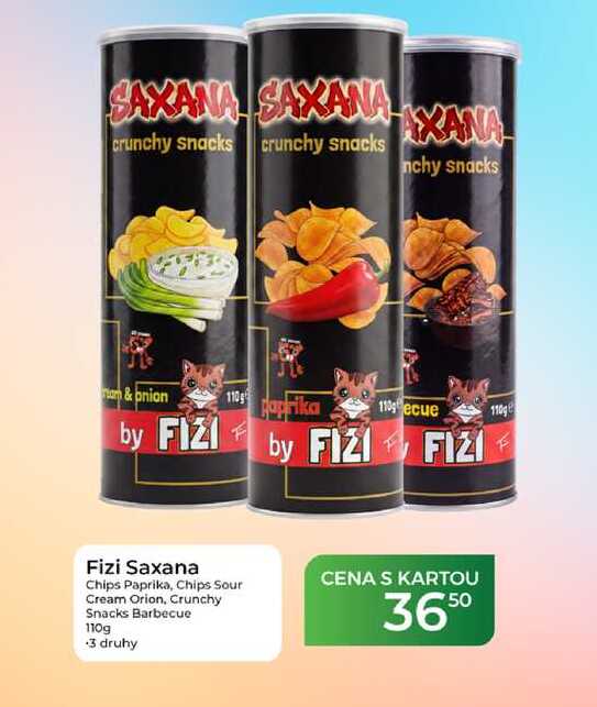 Fizi Saxana Chips Paprika, Chips Sour Cream Orion, Crunchy Snacks Barbecue 110g