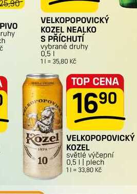 VELKOPOPOVICKÝ KOZEL světlé výčepní 0,5 || plech