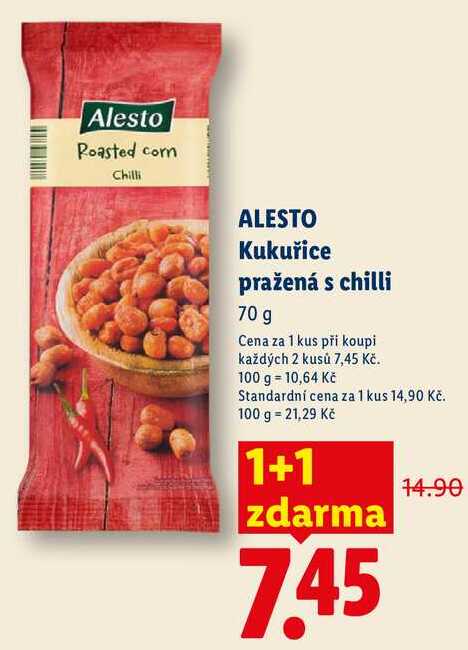 ALESTO Kukuřice pražená s chilli, 70 g