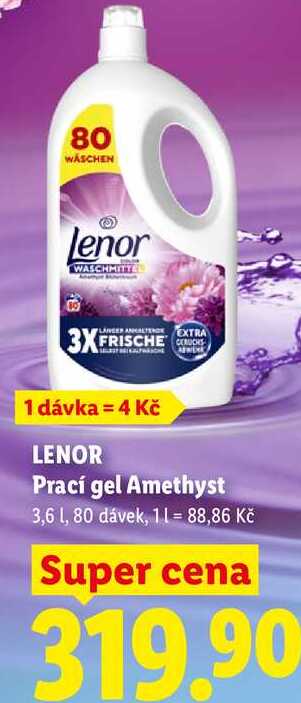 LENOR Prací gel Amethyst, 3,6 l/80 dávek