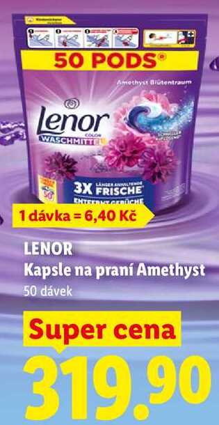 LENOR Kapsle na praní Amethyst, 50 dávek 