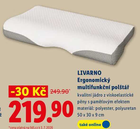 LIVARNO Ergonomický multifunkční polštář
