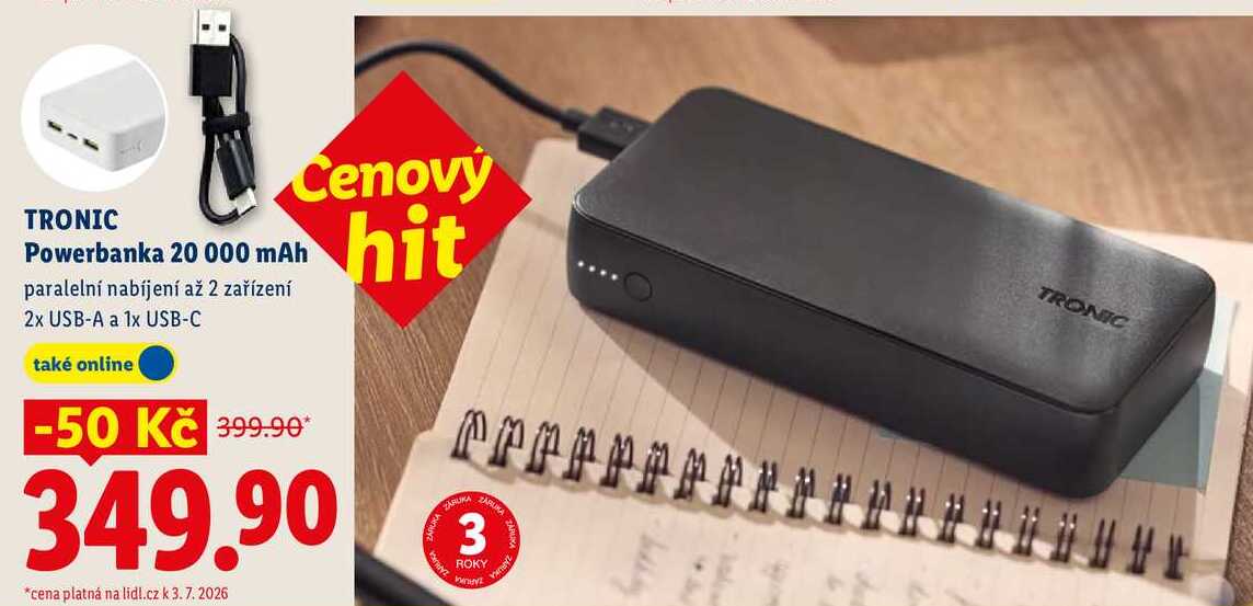 TRONIC Powerbanka 20 000 mAh