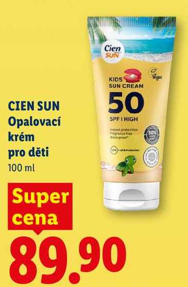 CIEN SUN Opalovací krém pro děti, 100 ml 