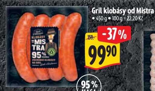 Gril klobásy od Mistra, 450 g