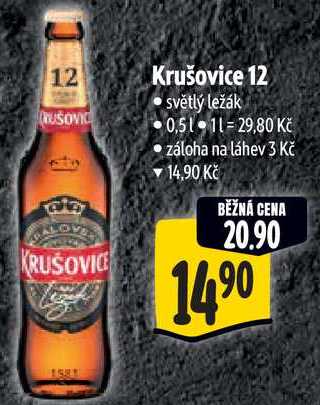 Krušovice 12, 0,5 l