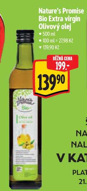 Nature's Promise Bio Extra virgin Olivový olej, 500 ml