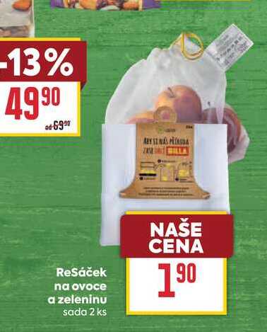 Resáček na ovoce a zeleninu sada 2 ks