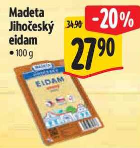 Madeta Jihočeský eidam, 100 g