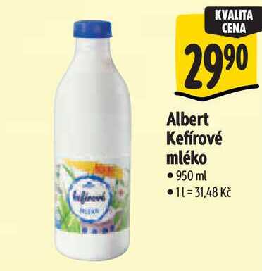 Albert Kefírové mléko, 950 ml