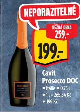 Cavit Prosecco DOC, 0,75 l