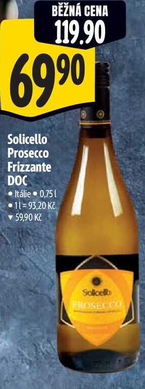 Solicello Prosecco Frizzante DOC, 0,75 l