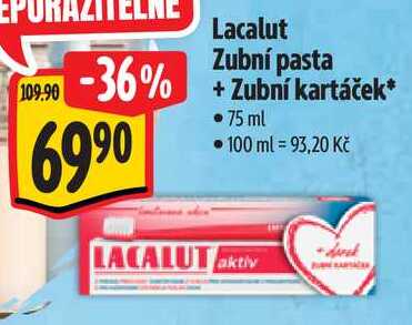 Lacalut Zubní pasta + Zubní kartáček, 75 ml 
