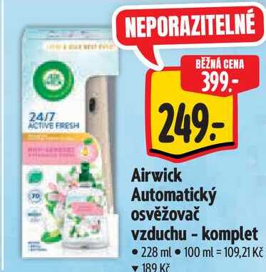 Airwick Automatický osvěžovač vzduchu - komplet, 228 ml