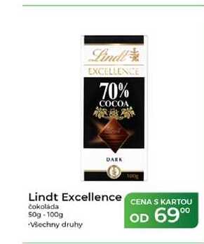 Lindt Excellence čokoláda 50g-100g  