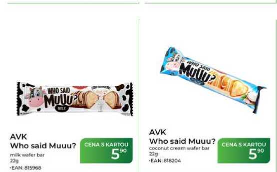 AVK Who said Muuu? coconut cream wafer bar 22g