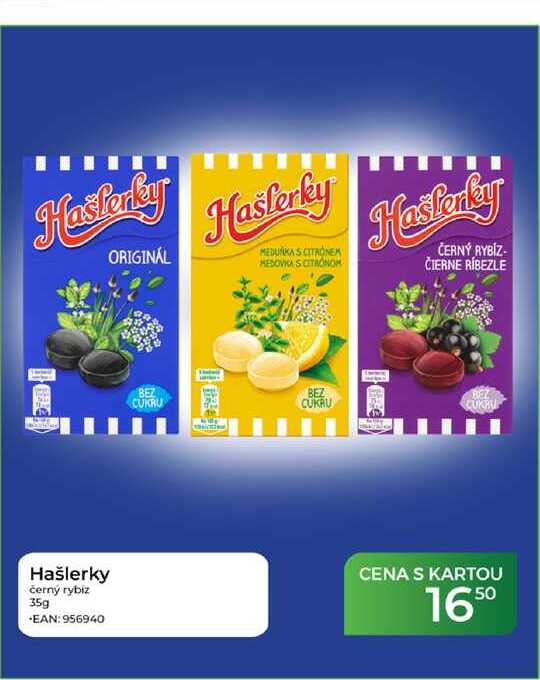 Hašlerky černý rybíz 35g