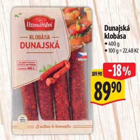 Dunajská klobása, 400 g