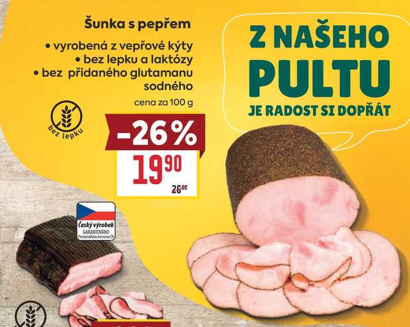 Šunka s pepřem 100g