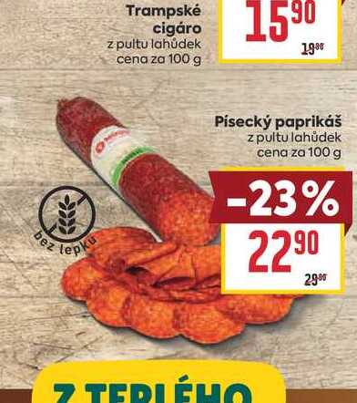 Písecký paprikáš z pultu lahůdek cena za 100 g