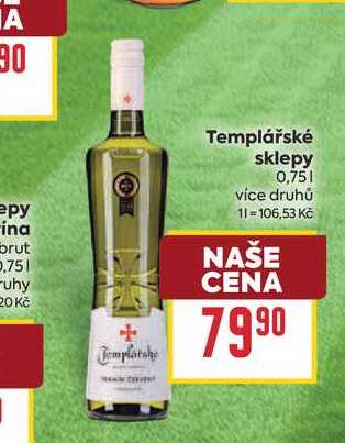 Templářské sklepy 0,75l
