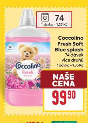 Coccolino Fresh Soft Blue splash 74 dávek 