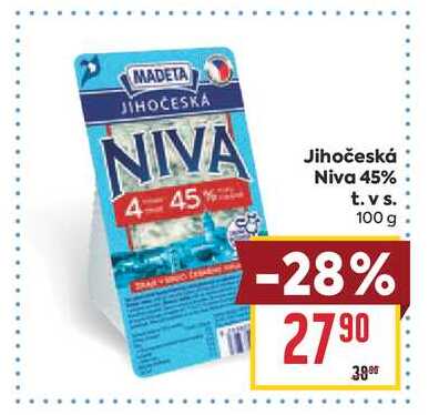 Jihočeská Niva 45% t. vs. 100 g