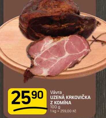 UZENÁ KRKOVIČKA Z KOMÍNA 100 g 