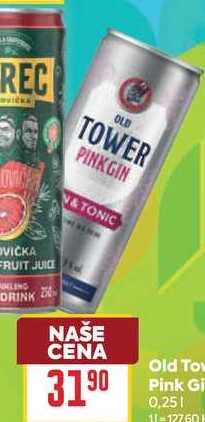 Old Tower Pink Gin & Tonic 0,25