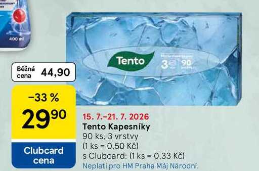 Tento Kapesníky, 90 ks, 3 vrstvy