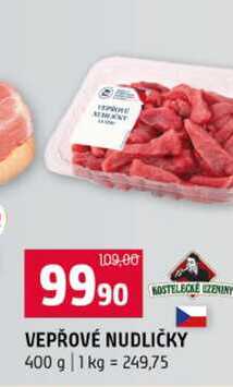 KOSTELECKE ZENINY VEPŘOVÉ NUDLIČKY 400 g
