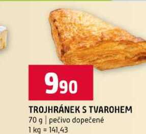 TROJHRÁNEK S TVAROHEM 70 g pečivo dopečené