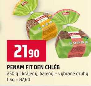 PENAM FIT DEN CHLÉB 250 g krájený, balený vybrané druhy