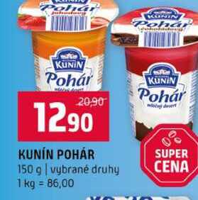 KUNÍN POHÁR 150 g vybrané druhy