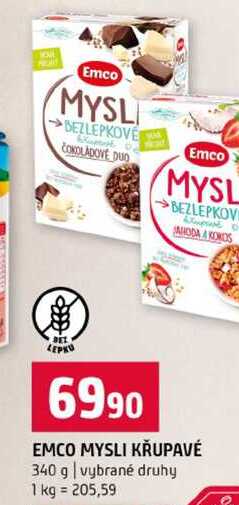 EMCO MYSLI KRUPAVÉ 340 g vybrané druhy