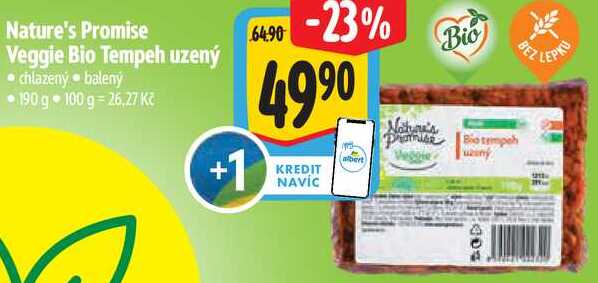 Nature's Promise Veggie Bio Tempeh uzený, 190 g