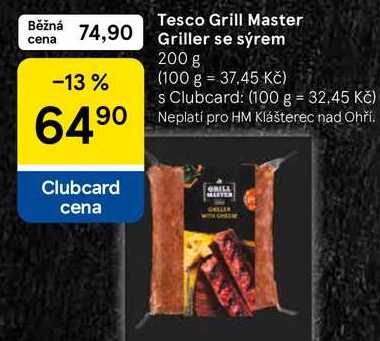 Tesco Grill Master Griller se sýrem, 200 g