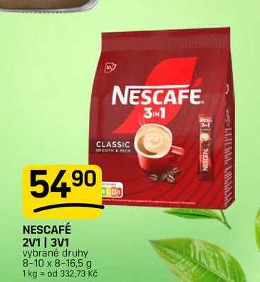 NESCAFÉ 2V1 | 3V1 vybrané druhy 8-10 x 8-16,5 g