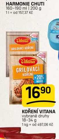 KOŘENÍ VITANA vybrané druhy 18-34 g