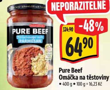Pure Beef Omáčka na těstoviny, 400 g 