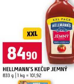 HELLMANN'S KEČUP JEMNÝ 833 g