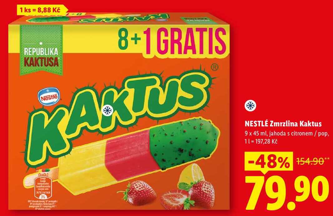 NESTLÉ Zmrzlina Kaktus, 9 x 45 ml