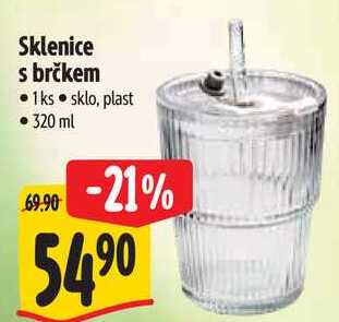 Sklenice s brčkem 