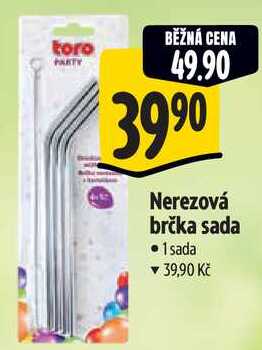 Nerezová brčka sada