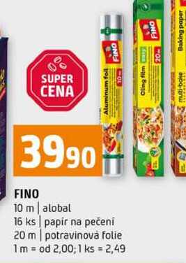 FINO 10 m alobal 16 ks papir na pečení 20 m potravinová folie 