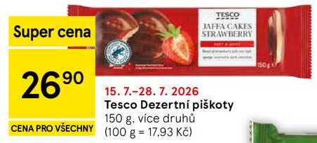 Tesco Dezertní piškoty, 150 g, více druhů
