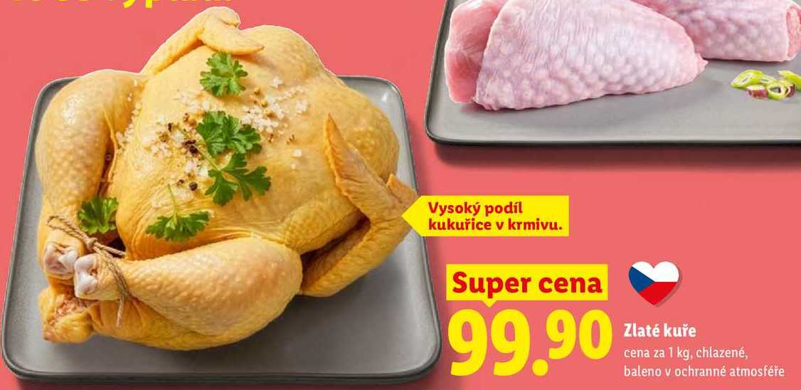 Zlaté kuře, cena za 1 kg