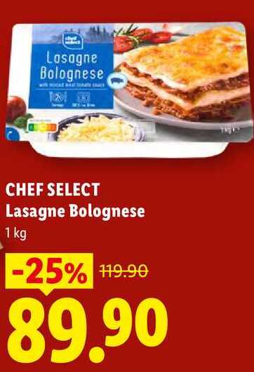 CHEF SELECT Lasagne Bolognese, 1 kg 