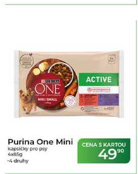 Purina One Mini kapsičky pro psy 4x85g 