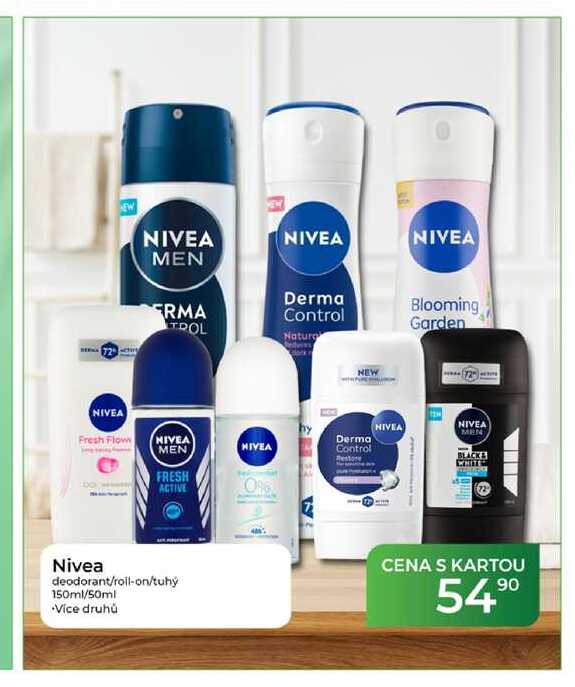 Nivea deodorant/roll-on/tuhý 150ml/50ml  